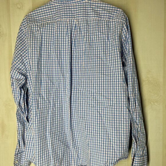 Vineyard Vines blue and white and orange‎ button down long sleeve shirt,  large - Picture 9 of 13
